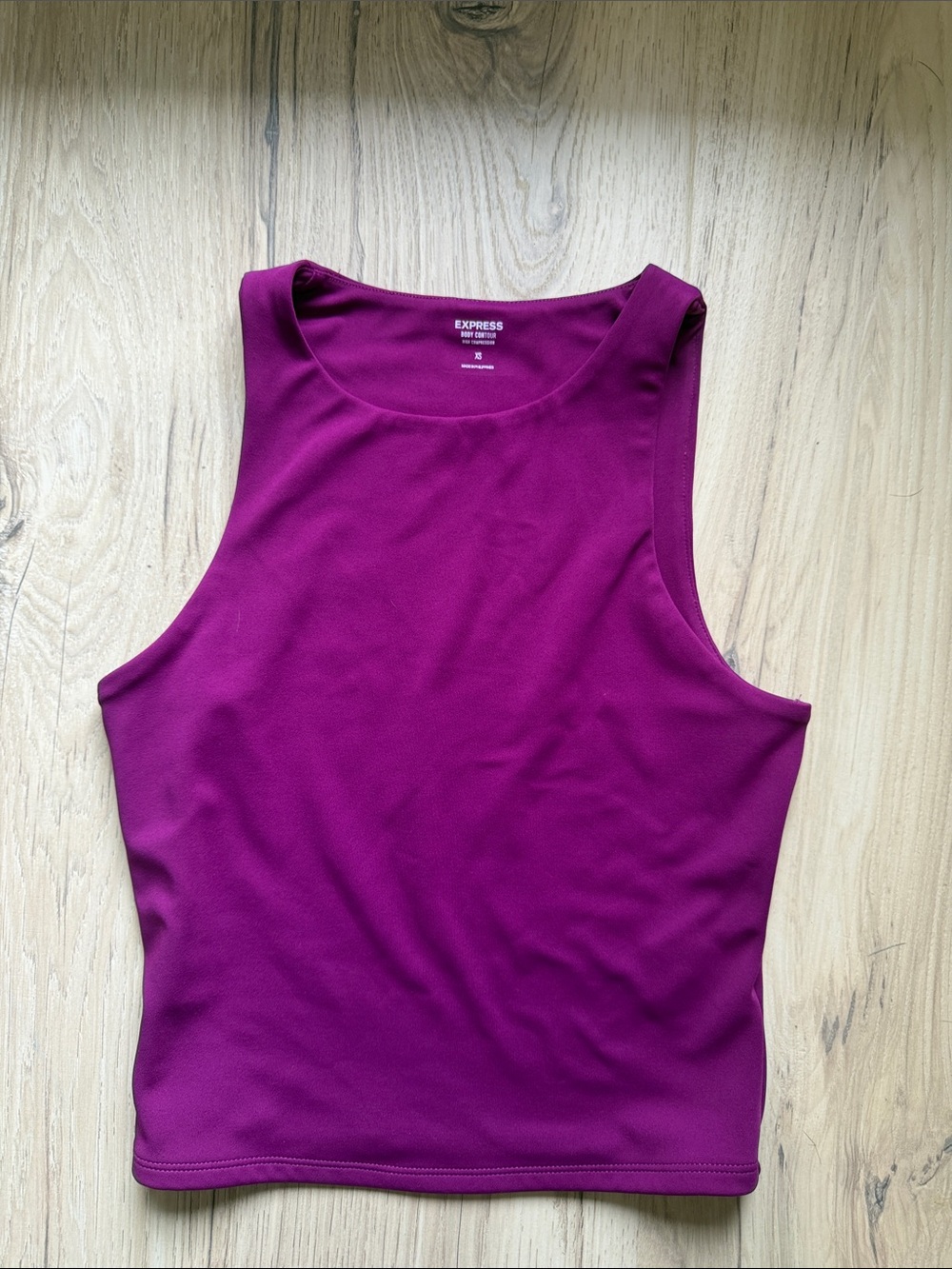 Express Women's Magenta High-Neck Sleeveless Tank